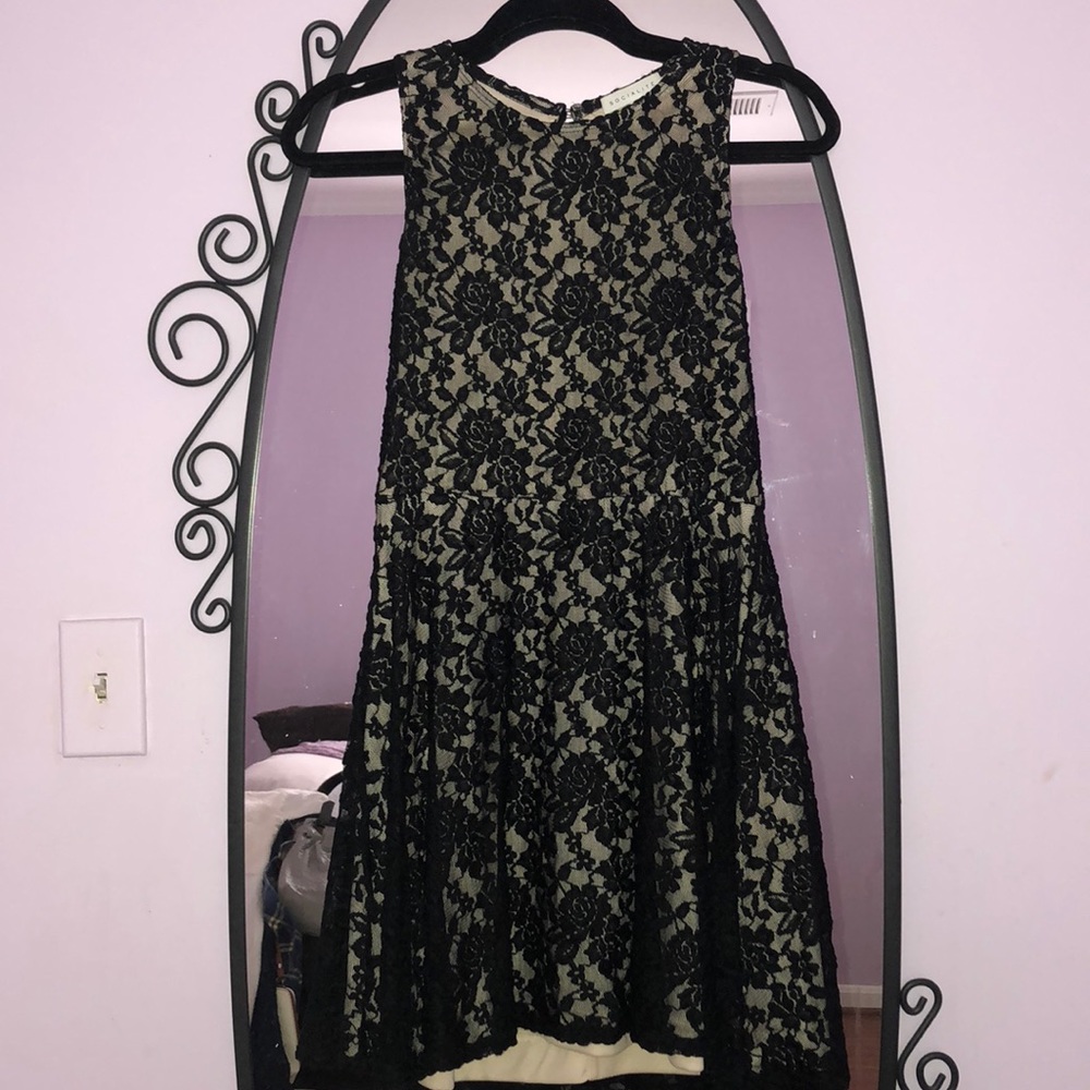 Nordstrom Black & Nude Lace Dress